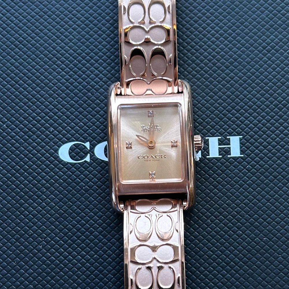 Coach Allie Watch With 17mm RoseGold Face With & RoseGold Bangle Bracelet
